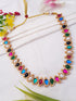 Gold Plated Multi Colour Navaratna Necklace 11242N