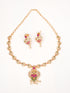 Gold Plated Premium Finish guaranteed Necklace Set with cz stones 7786N-Necklace Set-Griiham-Griiham