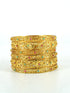 Gold Plated Set of 6 designer Bangles Multicolor 8760B