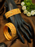 Gold Plated Set of 6 designer Bangles with colored stones 10196B