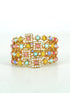 Gold Plated Set of4 designer Bangles with Multicolor stones 9318B