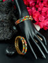 Gold Plated Set of4 designer Bangles with Multicolor stones  9326A