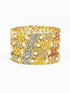 Gold Plated Set of4 designer Bangles with colored stones 10293A