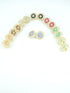 Gold Plated Star studs with 8 different colors of stones 8808N