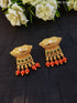 Gold Plated Stones Studded Half Jhumki / Earrings 11244N