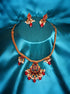 Gold Plated choker Necklace Set multicolor 8986N