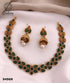 Gold Plated colored stone Necklace set 9496N