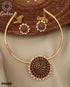 Gold Plated colored stone Pipe Necklace set 9558N