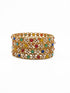 Gold Plated with Multii colour Stones Set of 4 bangles 11528A