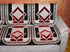 Griiham Premium Black Maroon Shaneel Fabric Sofa Cover with Silk Satin Piping for Borders for 5 Seater Sofa - (Set of 10pcs for 3+1+1) 90% Cotton 10% Polyster AT30
