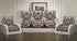 Griiham Reversible Anti-Skid Jacquard Sofa Cover Floral Design Coffee Brown - (3+1+1) AT02