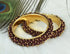 Griiham Spring Collection Bangles Maroon Beads handpressed and handmade Set of 2 bangles
