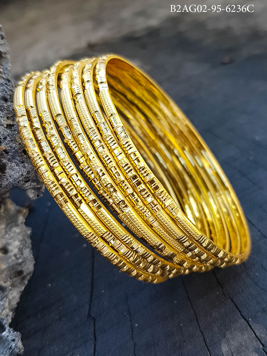 Guaranteed Gold Plated Bangles Set of 8 bangles 6236C