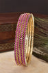 Jeeva Collection High quality Ruby Stone Bangles Set of 4 bangles B2AB08-532-1249A