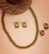 Latest Trending Design Kemp Blue/Green Reversible necklace 21 inches  9025N