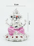 Laxmi ganesh Silver Plated Marble idol Height 7cm
