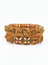 Matt Gold Plated Set of 2 designer Bangles with Multicolor stones 11543A