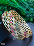 Micro Gold Finish Stone Bangle Latest Design Collection Set of 2 B2SN09-225-2942A