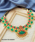 Micro Gold Plated Multicolor Meena necklace set suitable for Marriages nagapadam Bharat Natyam and occasions 4690N