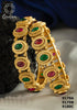 Micro Gold Plated Set of 2 Broad Bangles with Multi Color Stones 9178A-Designer Bangles-Griiham-2.4-Griiham