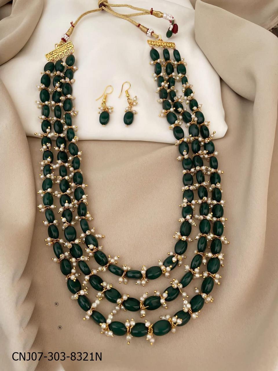 Multi layer Green Beads Chain/ 30 INCHES 8321N-Beads Chains-Griiham-Griiham
