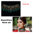 Nayanthara Premium Gold Plated Royal Green Hangigs Choker Set 8590N-Necklace Set-Griiham-Griiham