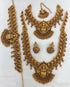 Necklace combo set Gold Polish Bridal jewelry Set combo Temple pattern 11998N