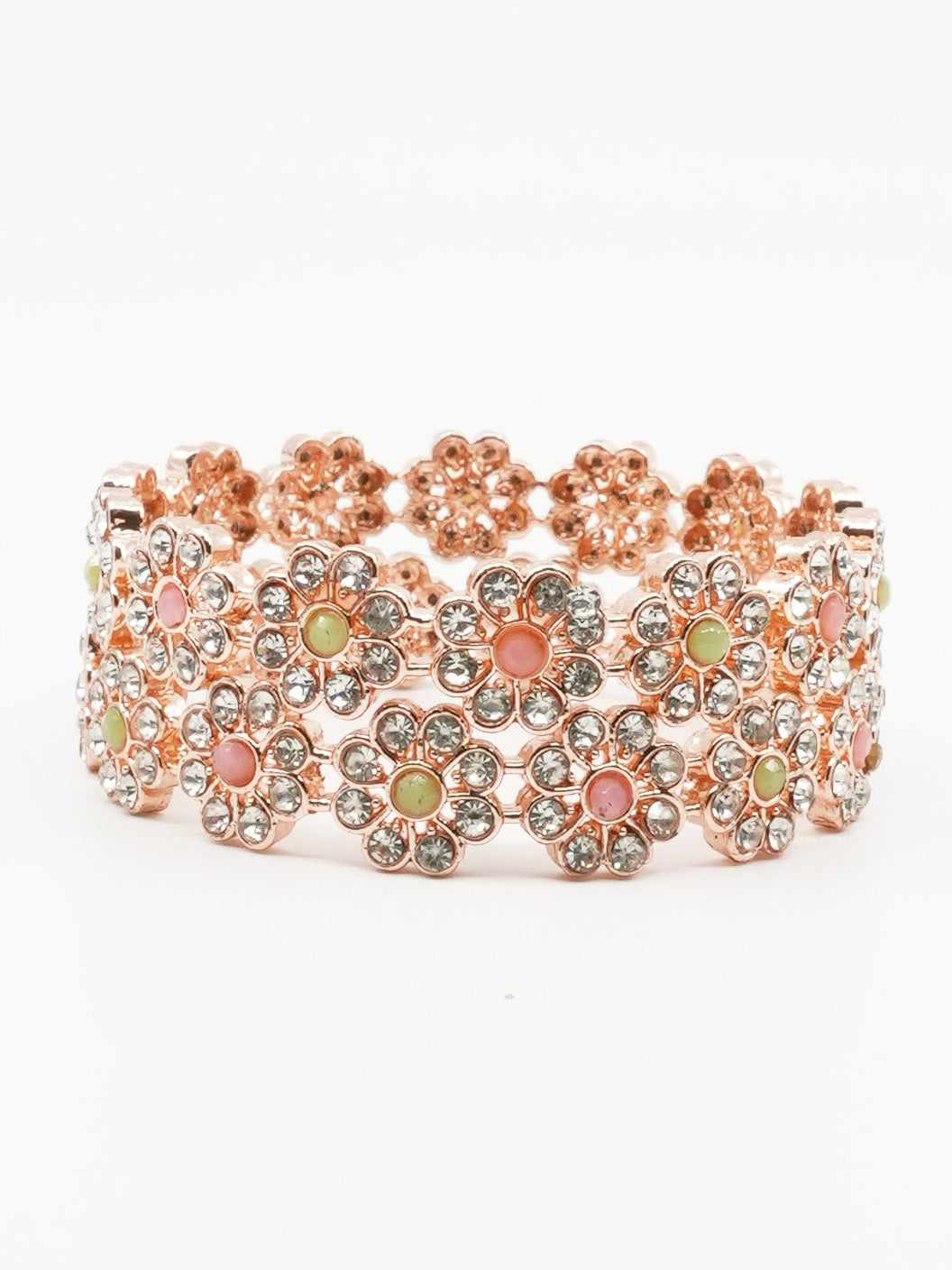 Pastel Colour Trensing Floral Set of 2 bangles 11546A
