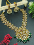 Premium Gold Finish Medium Mango Stone necklace 10765N