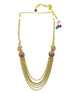 Premium Gold Finish Medium  necklace set 11323N