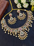 Premium Gold Finish Sayara Collection Bridal CZ Necklace set 9398N