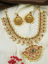 Premium Gold Finish Sayara Collection CZ Studded Bridal Necklace Set 11406N