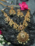 Premium Gold Finish Sayara Collection Medium Length Necklace set with best quality CZ stones 9419N - Griiham