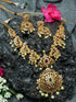 Premium Gold Finish Sayara Collection Medium Length Necklace set with best quality CZ stones 9419N