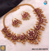 Premium Gold Finish chandbali short Necklace set with pearl drops 5587N