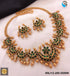 Premium Gold Finish chandbali short Necklace set with pearl drops 5589N