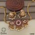 Premium Gold Finish choker necklace set 11657N
