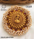 Premium Gold Finish guaranteed quality Laxmi Bun Hair Clip /Hair Pin (Rakhdi) with pearls AD Stones 6789N