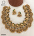 Premium Gold Plated Choker Set 8734N-Necklace Set-Griiham-Green-Griiham