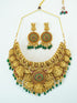 Premium Gold Plated Heavy Laxmi Choker Necklace set for Special Occasions 9638N