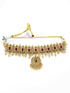 Premium Gold Plated Sayara Collection Multi Colour CZ Stone Choker Necklace Set 9910N