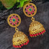 Premium  Gold Plated traditional coral Studded Jhumka / stud/ earrings 10635N