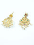 Premium Gold Polish CZ Kemp Studded Lakshmi Necklace Combo (Long+short) with Tikka Bridal Wear 7064N
