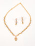 Premium Gold finish cz stones Necklace set 7977N-Necklace Set-Kanakam-Griiham