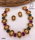 Premium Gold plated Floral Design Necklace set 7899N-Necklace Set-Kanakam-Multi-Griiham