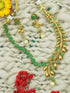 Premium Polish Multicolor zercon stone short necklace set 6431N