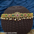 Premium Quality High Gold finish Free Size Real AD Stone Multicolour Vodiannam/Waist belt/Kamar bandh VRG06-1400-4478N