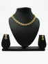 Premium Quality Micro Gold finish Diamond Like Design Necklace set with High Quality AD Stones 9524N