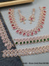 Premium Rose Gold Plated with sparkling Red White CZ stones designer Necklace Set 8919N-Necklace Set-Griiham-Griiham