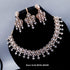 Premium Rose Gold Plated with sparkling White CZ stones Bridal Necklace Set 8924N-Necklace Set-Griiham-Griiham